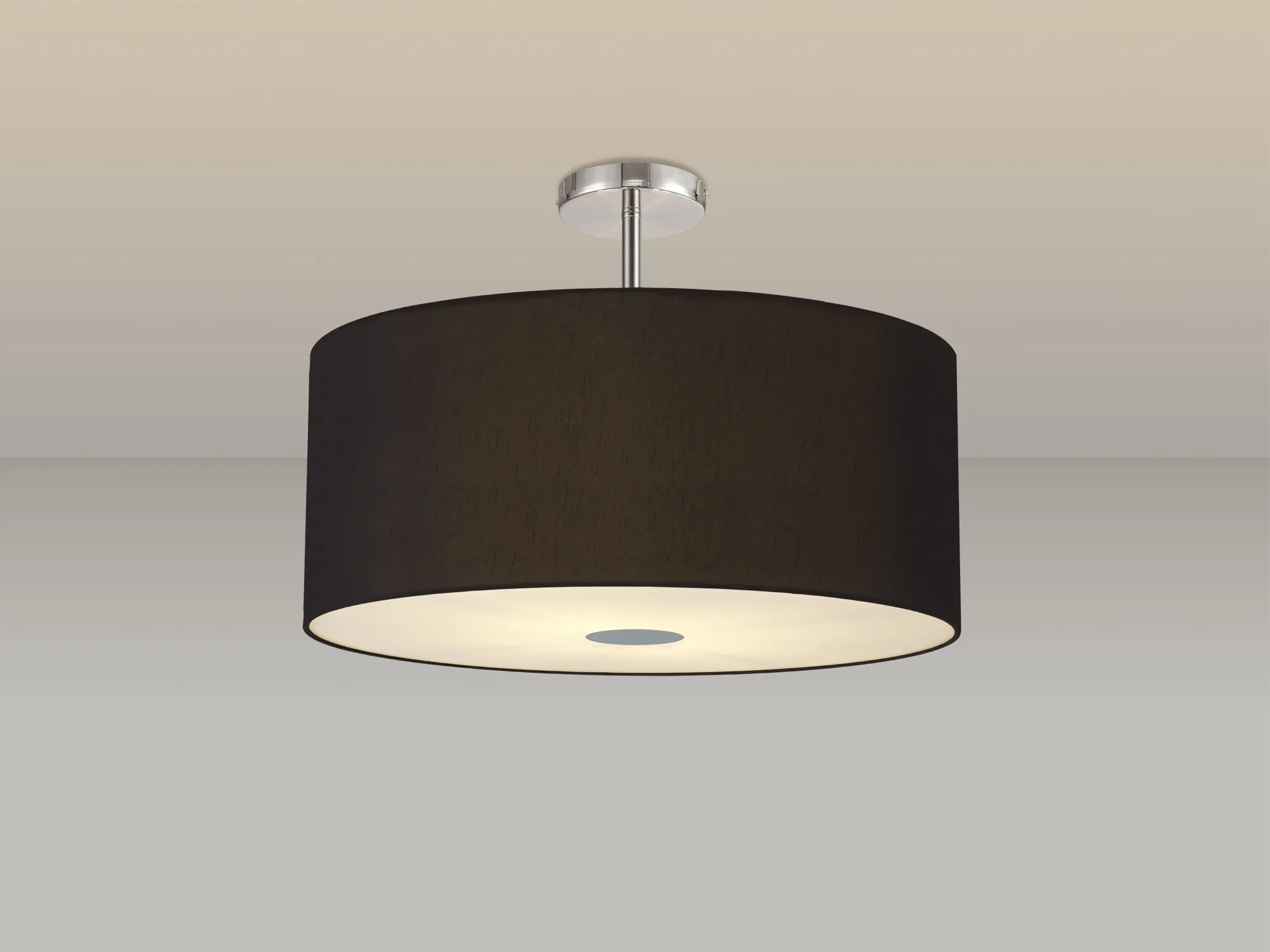 Baymont CH BL/GR Ceiling Lights Deco Semi Flush Fittings